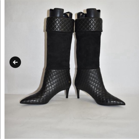 Authentic black leather/suede Balmain boots size 37 - Picture 2 of 9